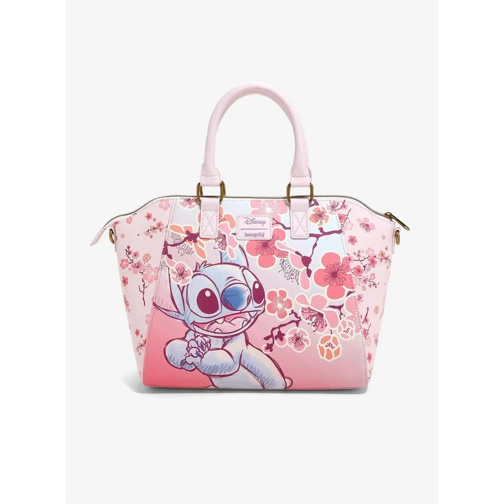 Loungefly Disney Stitch Cherry Blossoms Satchel Bag